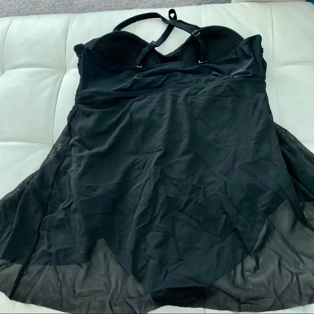 🌺 B2G1 🌺 Black Sheer Overlay Teddy Swimsuit